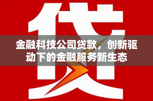 梧州金融科技公司贷款，创新驱动下的金融服务新生态
