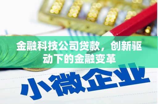 梧州金融科技公司贷款，创新驱动下的金融变革
