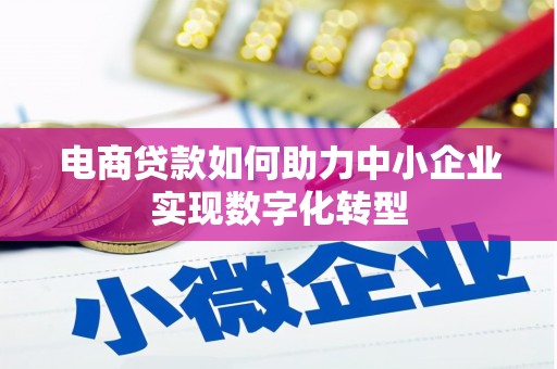 梧州电商贷款如何助力中小企业实现数字化转型