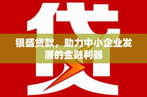 梧州银盛贷款，助力中小企业发展的金融利器