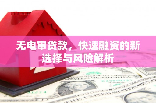 梧州无电审贷款，快速融资的新选择与风险解析