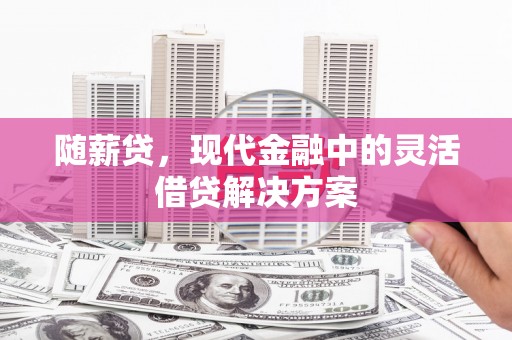 梧州随薪贷，现代金融中的灵活借贷解决方案