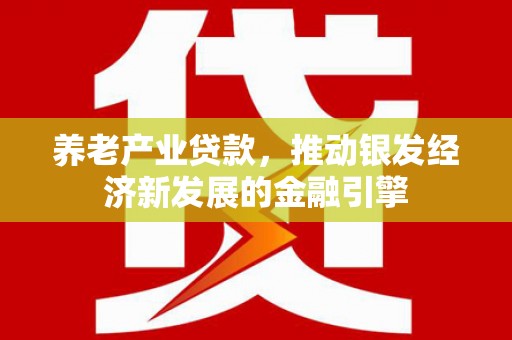 梧州养老产业贷款，推动银发经济新发展的金融引擎