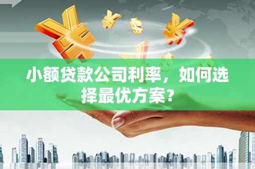 梧州小额贷款公司利率，如何选择最优方案？