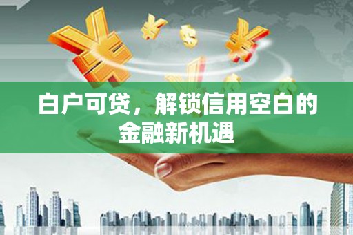 梧州白户可贷，解锁信用空白的金融新机遇