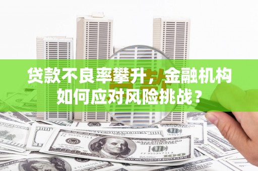 梧州贷款不良率攀升，金融机构如何应对风险挑战？