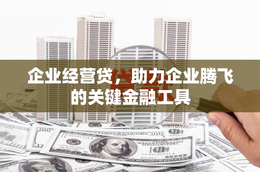 梧州企业经营贷，助力企业腾飞的关键金融工具
