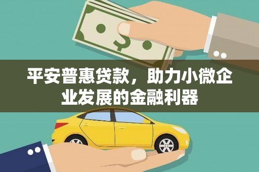 梧州平安普惠贷款，助力小微企业发展的金融利器