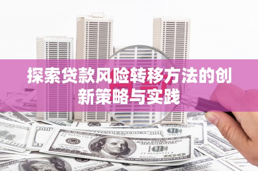 梧州探索贷款风险转移方法的创新策略与实践